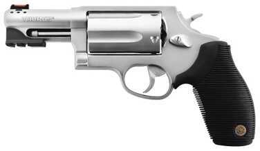 Taurus 45-410 Judge Stainless Steel 45 Long Colt / 410 Gauge 3" Barrel with Rail 5 Round Ported Revolver 2441039TR